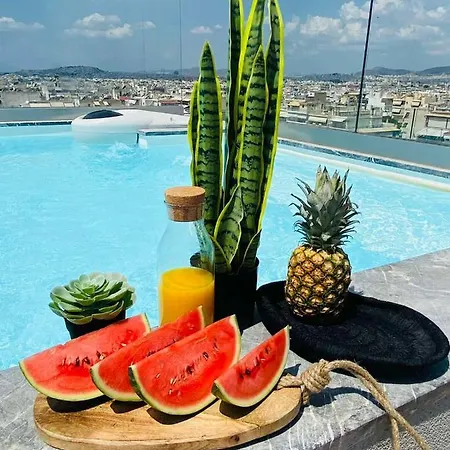 New 2bd Aprt With Shared Rooftop Pool E2 Athènes